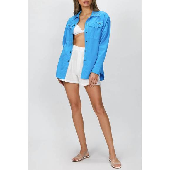 NEW NOAM claude shirt in electric blue